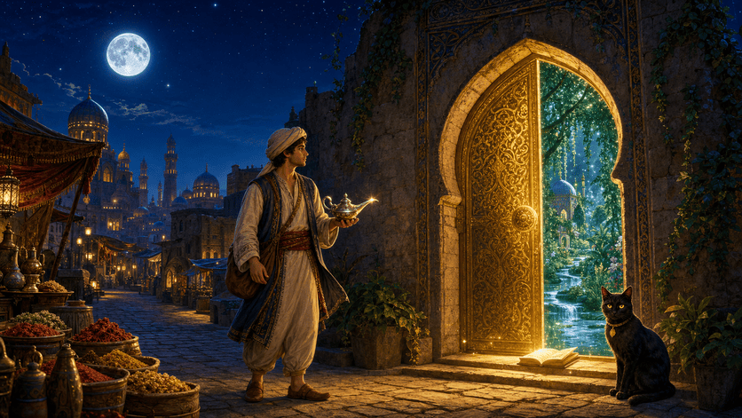 The Merchant and the Moonlit Door
