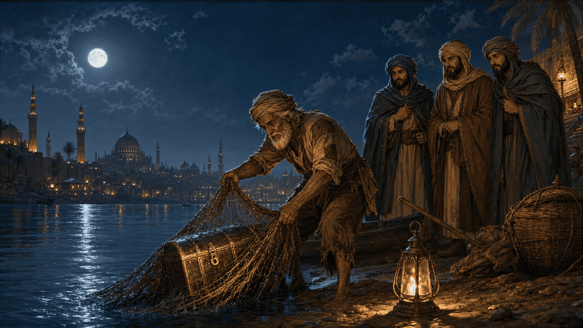 The Caliph Harun al-Rashid and the Poor Fisherman