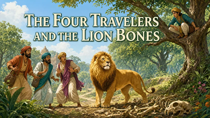 The Four Travelers and the Lion Bones