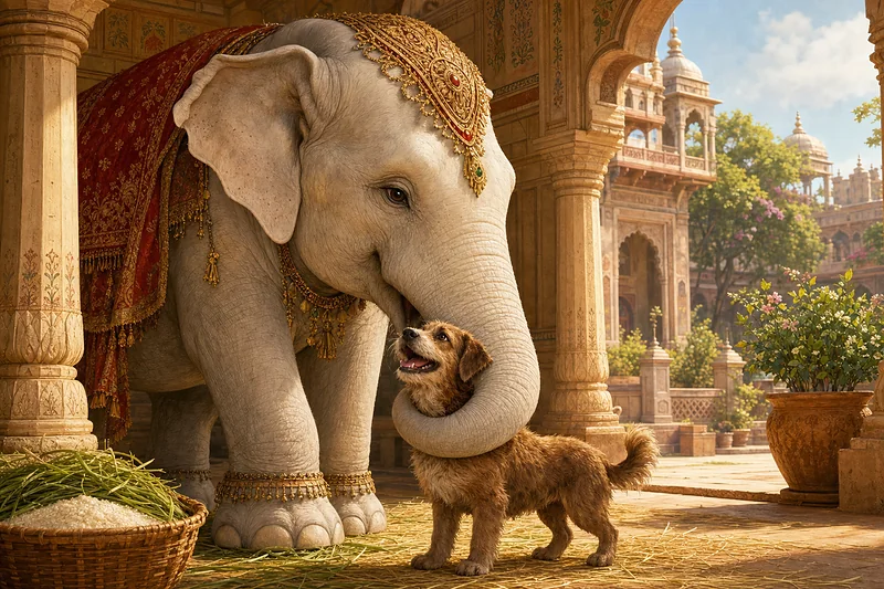 The Elephant and His Little Friend