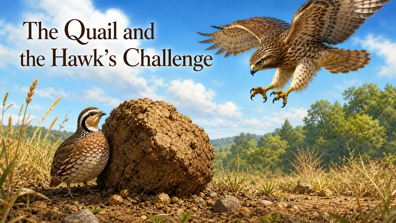 The Quail and the Hawk’s Challenge